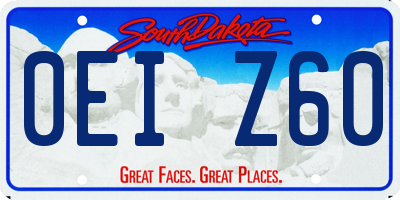 SD license plate 0EIZ60