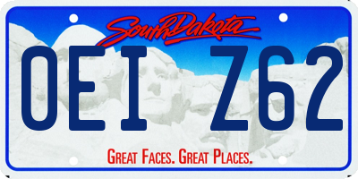 SD license plate 0EIZ62