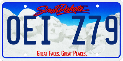 SD license plate 0EIZ79