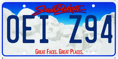 SD license plate 0EIZ94