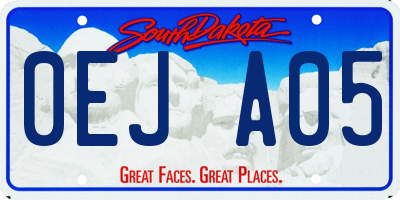 SD license plate 0EJA05