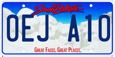 SD license plate 0EJA10