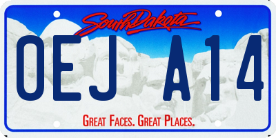 SD license plate 0EJA14