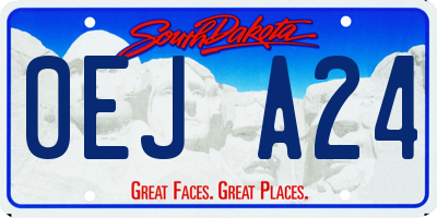 SD license plate 0EJA24