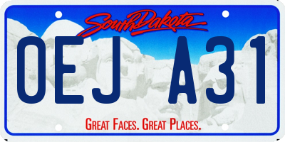 SD license plate 0EJA31