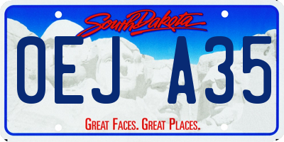 SD license plate 0EJA35