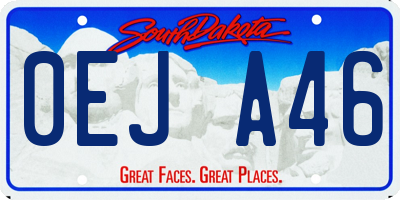 SD license plate 0EJA46