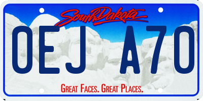 SD license plate 0EJA70