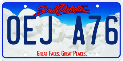 SD license plate 0EJA76