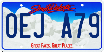 SD license plate 0EJA79