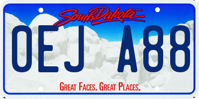 SD license plate 0EJA88