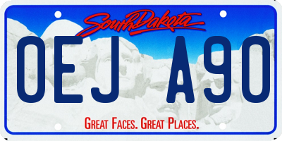 SD license plate 0EJA90