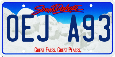 SD license plate 0EJA93