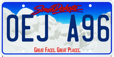 SD license plate 0EJA96