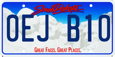 SD license plate 0EJB10