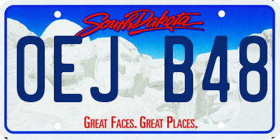 SD license plate 0EJB48
