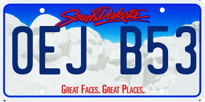SD license plate 0EJB53