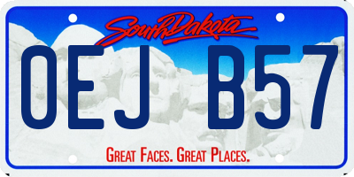 SD license plate 0EJB57