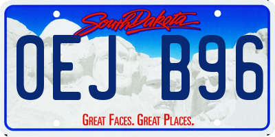 SD license plate 0EJB96