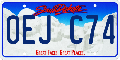SD license plate 0EJC74