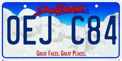 SD license plate 0EJC84