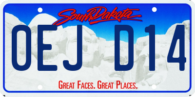 SD license plate 0EJD14