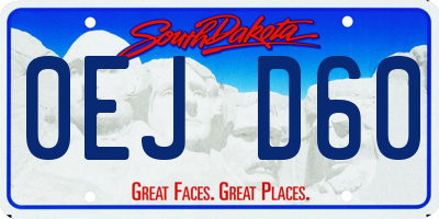 SD license plate 0EJD60