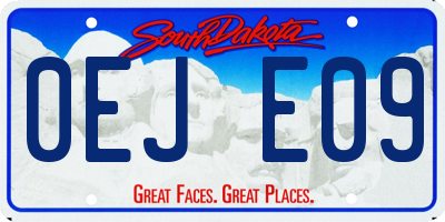 SD license plate 0EJE09
