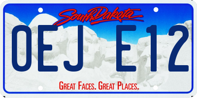 SD license plate 0EJE12