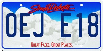 SD license plate 0EJE18