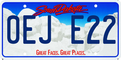 SD license plate 0EJE22