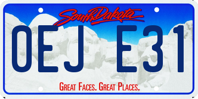 SD license plate 0EJE31