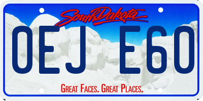 SD license plate 0EJE60