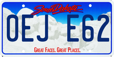 SD license plate 0EJE62