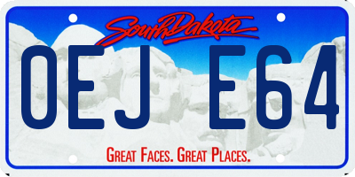 SD license plate 0EJE64