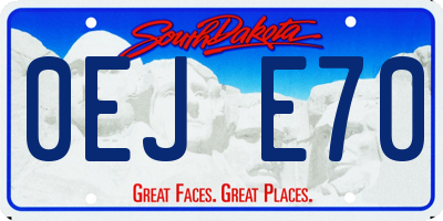 SD license plate 0EJE70
