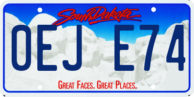 SD license plate 0EJE74