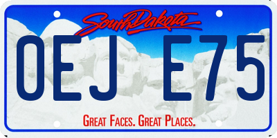 SD license plate 0EJE75