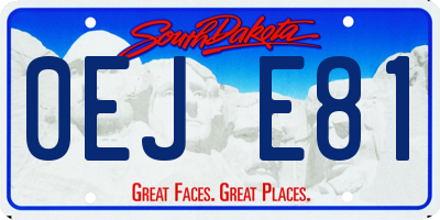 SD license plate 0EJE81