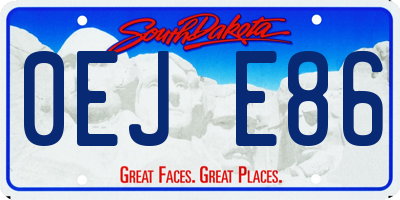 SD license plate 0EJE86