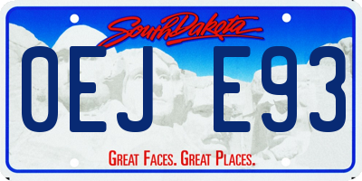 SD license plate 0EJE93