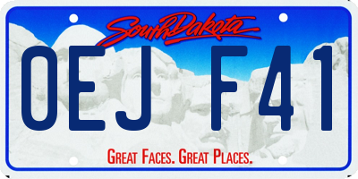 SD license plate 0EJF41