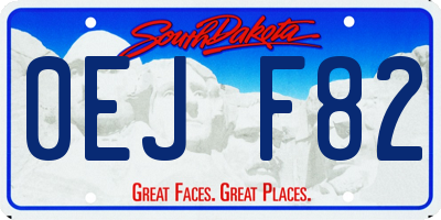 SD license plate 0EJF82
