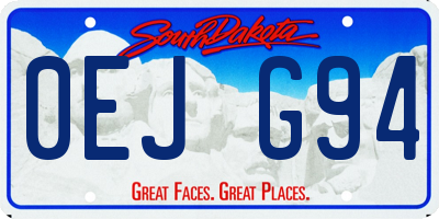 SD license plate 0EJG94