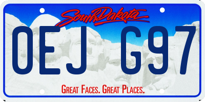 SD license plate 0EJG97