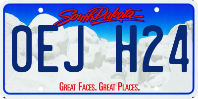 SD license plate 0EJH24