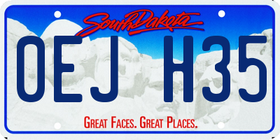 SD license plate 0EJH35