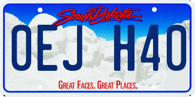 SD license plate 0EJH40
