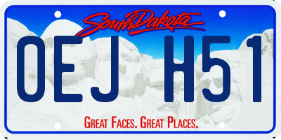 SD license plate 0EJH51