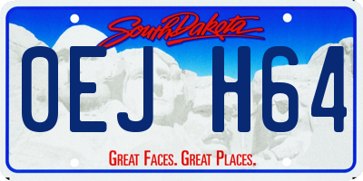 SD license plate 0EJH64